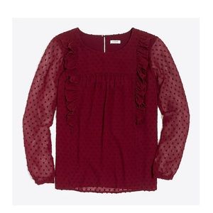 JCrew Clip Dot Blouse